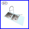 Handmade Stainless Steel Kitchen Sink Glass Sink